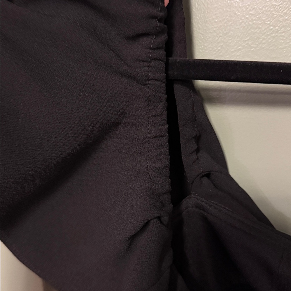 Elegant Black Ruffle-Trim Maxi Dress - Picture 7 of 11
